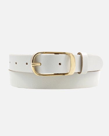 Amsterdam Heritage Lasse Gold Buckle Skinny Classic Design Leather Belt Women