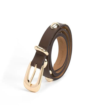 Ettika Teardrop Studded Belt in Coffee