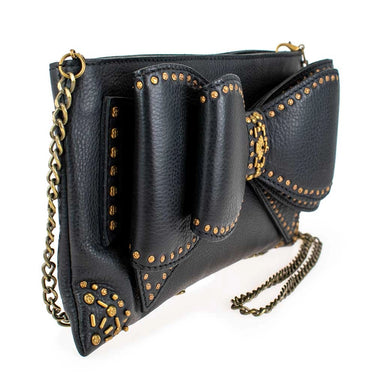 Mary Frances Accessories Bowed Over Genuine Leather Crossbody Handbag