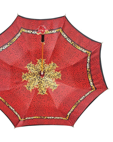 il Marchesato Sparking Red Leopard Umbrella
