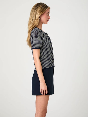 French Connection Zigzag Stripe Knit Cardigan
