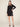 Anthem the Label Vegan Leather Ponte Mix Long Sleeve Sheath Dress
