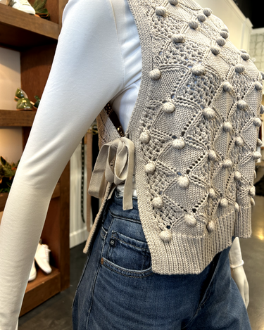 Autumn Cashmere Popcorn Side Tie Vest