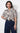 GREYLIN Delilah Scarf Neck Short Puff Sleeve Blouse