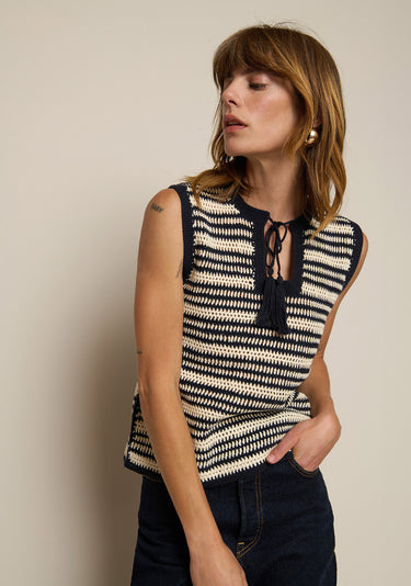 Nation Priscilla Crochet Tank