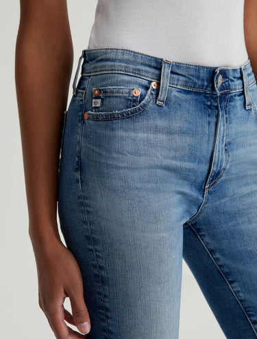 AG Mari Crop Mid-Rise Slim Straight Leg Denim