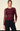Anthem Long Sleeve Shirred Front Mesh Top - Wine