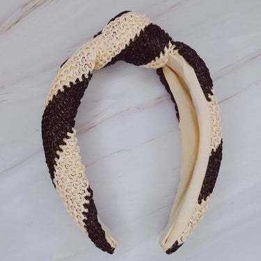 Ellison+Young Chic Bold Striped Knotted Headband