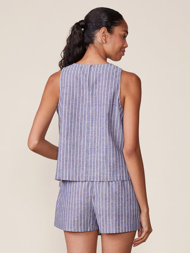 Anthem: Striped Linen Bow w Detail