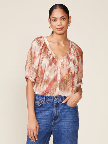 Anthem: Textured Printed Blouse