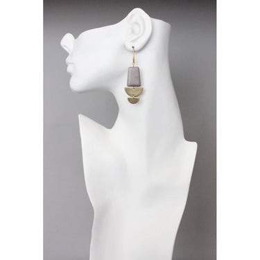 David Aubrey Jewelry Magnesite and Brass Earrings
