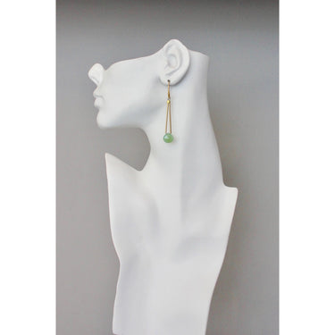 David Aubrey Jewelry Green Onyx Geometric Earrings