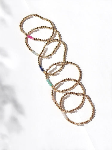 Kaylie Dawn Jewelry Gemma Handmade in USA Gold Stretchy Bracelets