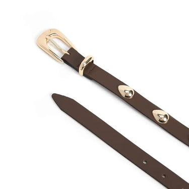 Ettika Teardrop Studded Belt in Coffee