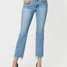 Vervet High Rise Frayed Uneven Raw Hem Kick Flare Jeans, If Only wash