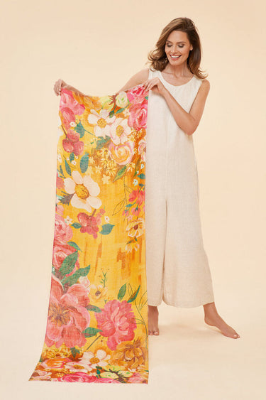 Powder Design Impressionist Floral Mustard