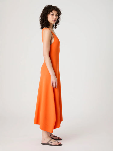 French Connection Fit & Flare V-Neck Knit Midi Dress