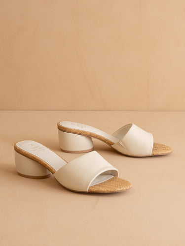 The Paloma Beige Low Heeled Sandal