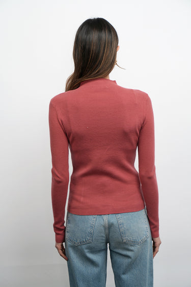 GREYLIN Bellamy Exposed Stitch Mock Neck Top