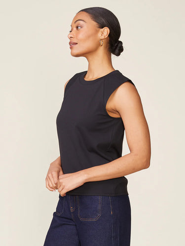 Anthem the Label Mercury Ponte and Poplin Trapunto Tee