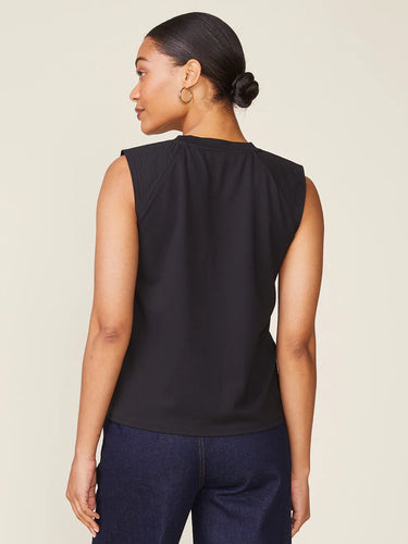 Anthem the Label Mercury Ponte and Poplin Trapunto Tee