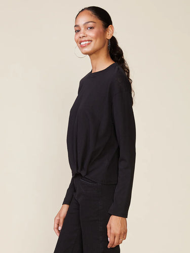 Anthem the Label Front Twist Linen-Like Top