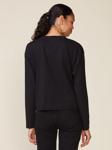 Anthem the Label Front Twist Linen-Like Top