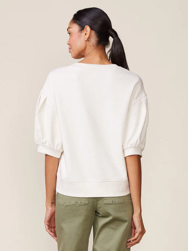 Anthem the Label Brushed Twill Pleated Sleeve Pullover