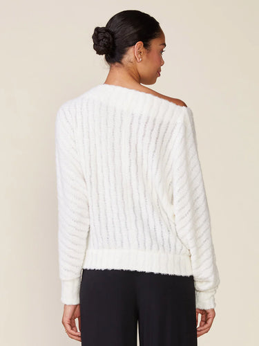 Anthem the Label Fuzzy Boatneck Dolman Knit Top