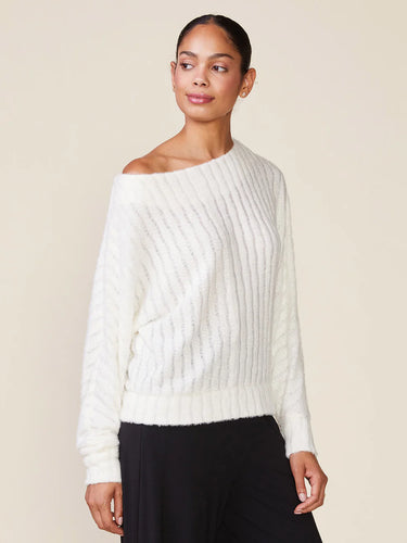 Anthem the Label Fuzzy Boatneck Dolman Knit Top