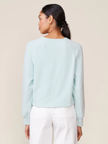 Anthem the Label Pleated Bubble Hem Raglan Nubby Pullover