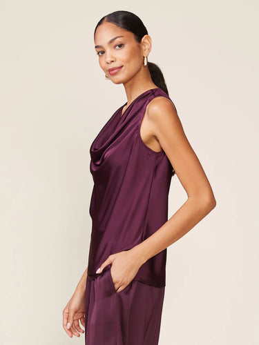 Anthem the Label Shine on Satin Cowl Neck Top