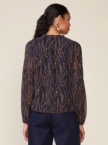 Anthem the Label Foil Print Fem Blouse