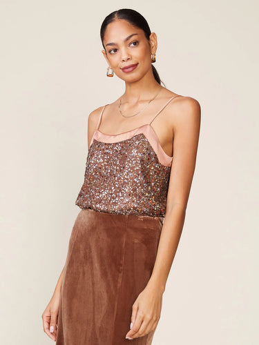 Anthem the Label Sequin Satin Cami