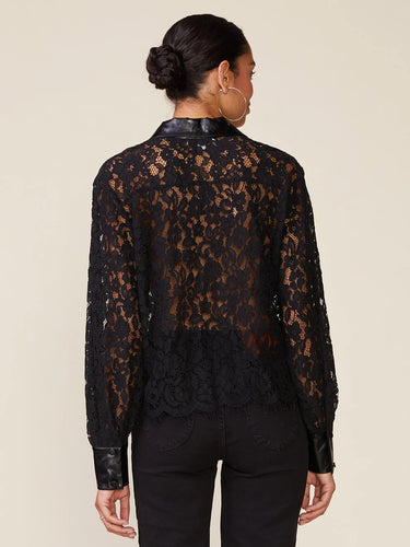 Anthem the Label Long Sleeve Lace Button Down Top