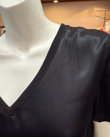 Nation June V Neck Tee in Black