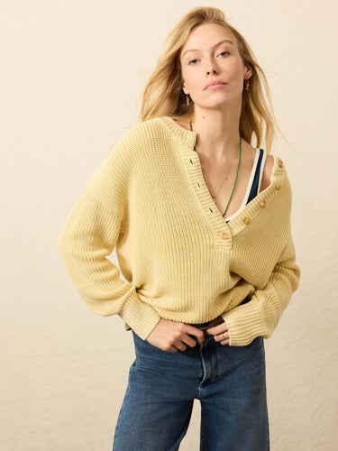 Faherty Sunwashed Cotton Fisherman Henley