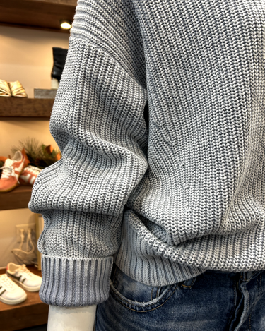 Faherty Sunwashed Fisherman Sweater in Tradewinds