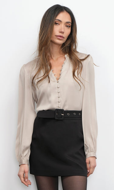 GREYLIN Aryanna Button Front Blouse