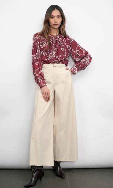 GREYLIN Luiza Ruched Neckline Blouse