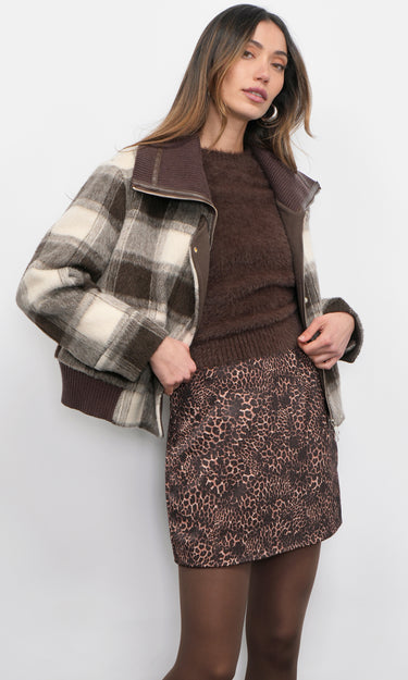 GREYLIN Tory Leopard Mini Skirt