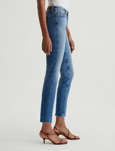 AG Mari Crop Mid-Rise Slim Straight Leg Denim