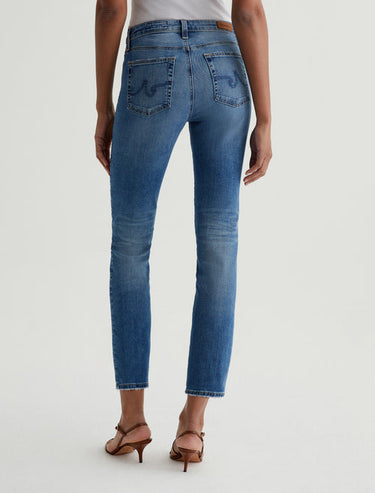 AG Mari Crop Mid-Rise Slim Straight Leg Denim