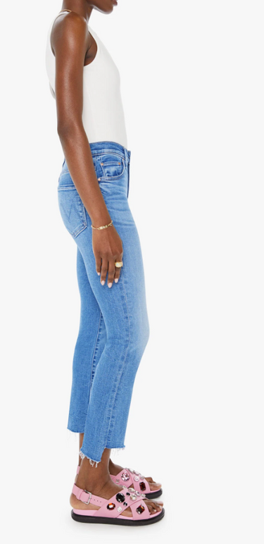 Mother Denim:  The Insider Crop Step Fray - Out of the Blue