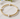 Gold Tube & Glass Candy bead Stretch Bracelet