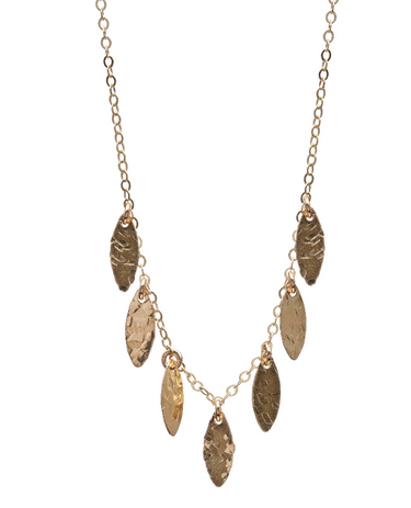 Sequin Leaves Necklace