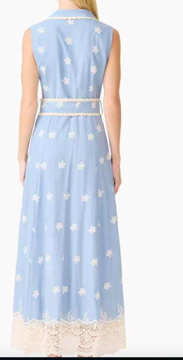 Curaae - Estella Midi Dress - Chambray / Cream