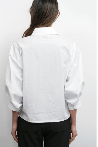 Thea Oversized Lantern Sleeve Button Down Shirt