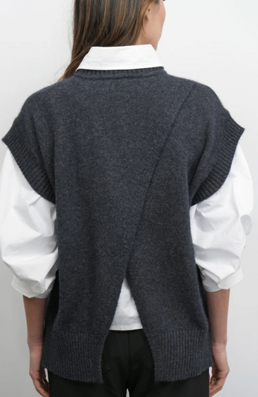 Jamie Oversized Open Back Vest By Greylin