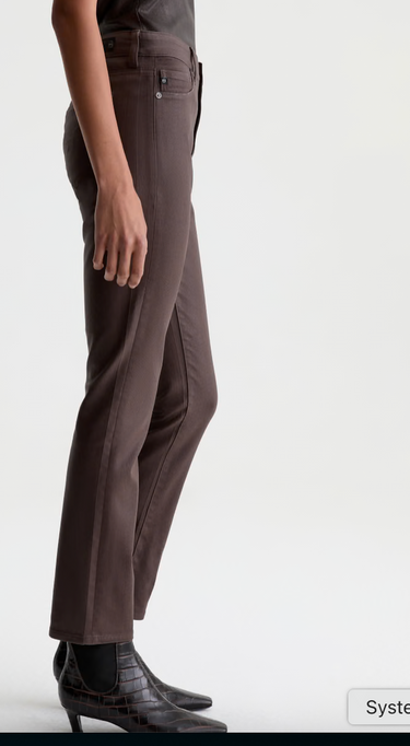 Mari Coated Jean  Mid-Rise Slim Straight By AG Jeans